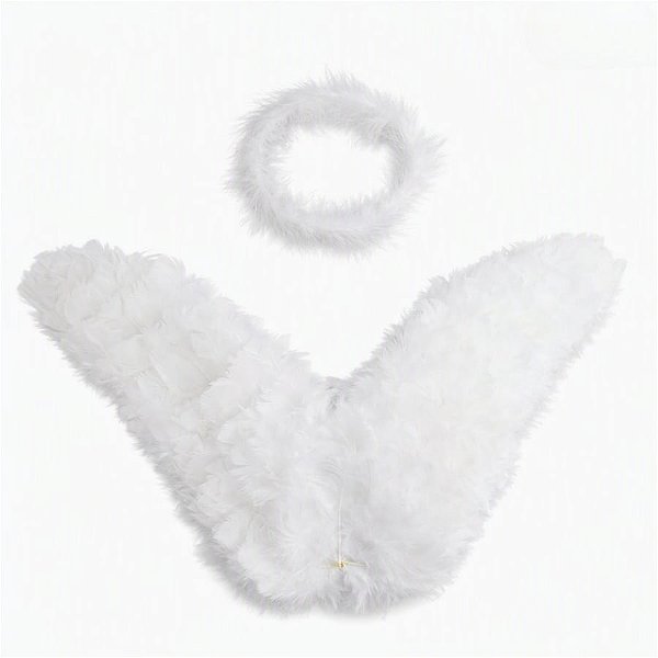 Asa de Anjo com Auréola em Penas de Peru