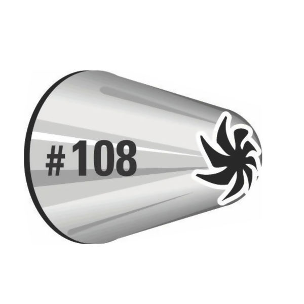 Bico de Confeitar Inox Wilton Pequeno - Flor 108