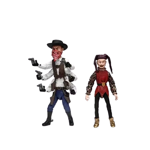 Action Figure Six Shooter e Jester Puppet Master - Original NECA