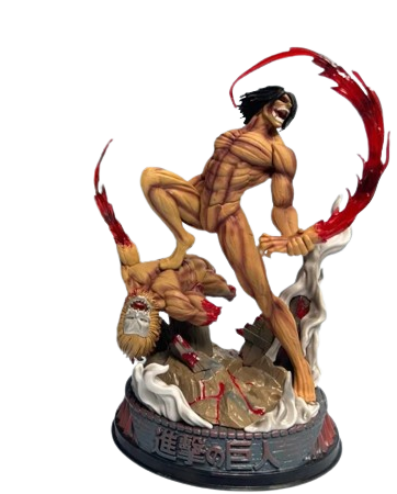Estátua Eren Yeager 30cm Titan Battle - Attack On Titan