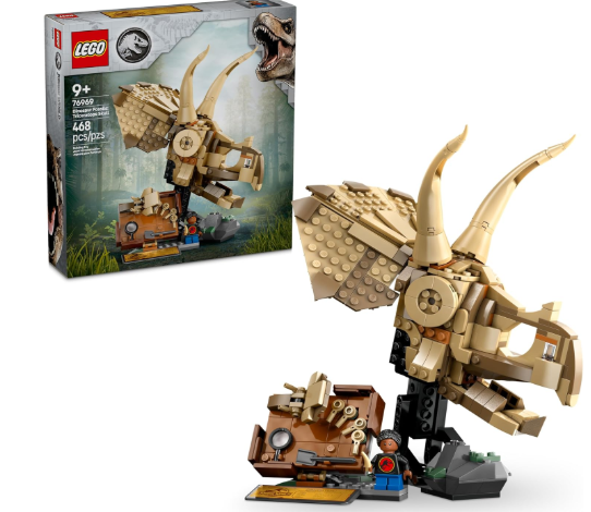 Jurassic World - Fósseis de dinossauro: crânio de Tricerátopo