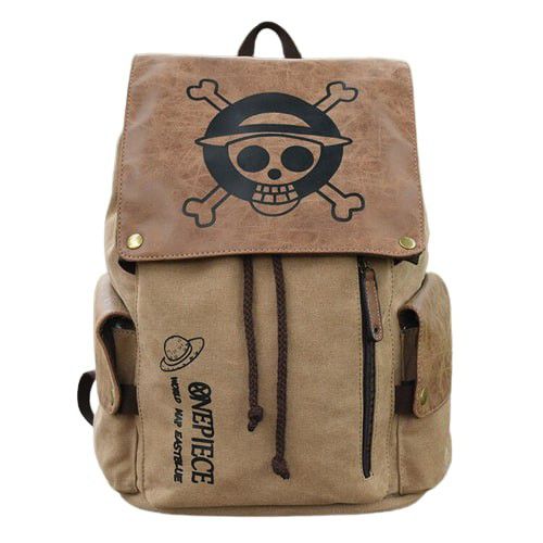 Mochila Escolar Premium Luffy One Piece em Lona Reforçada