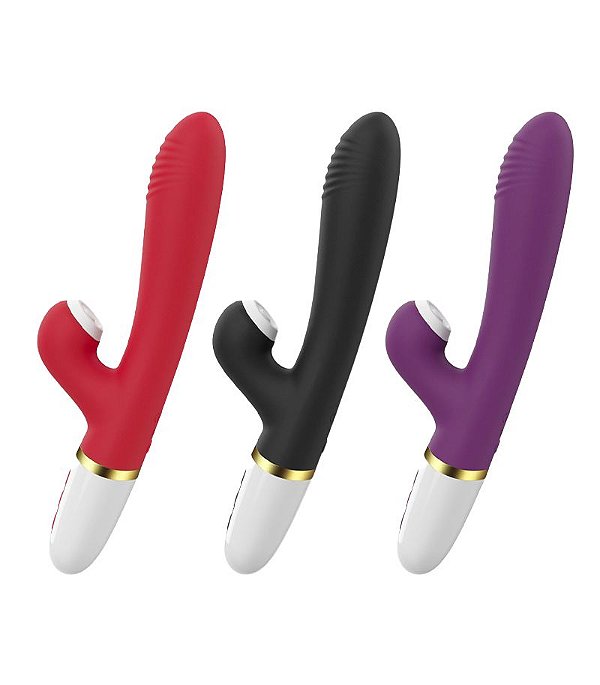 Vibrador Vai e Vem com Estimulador de Clitóris por Pressão - 3 Cores