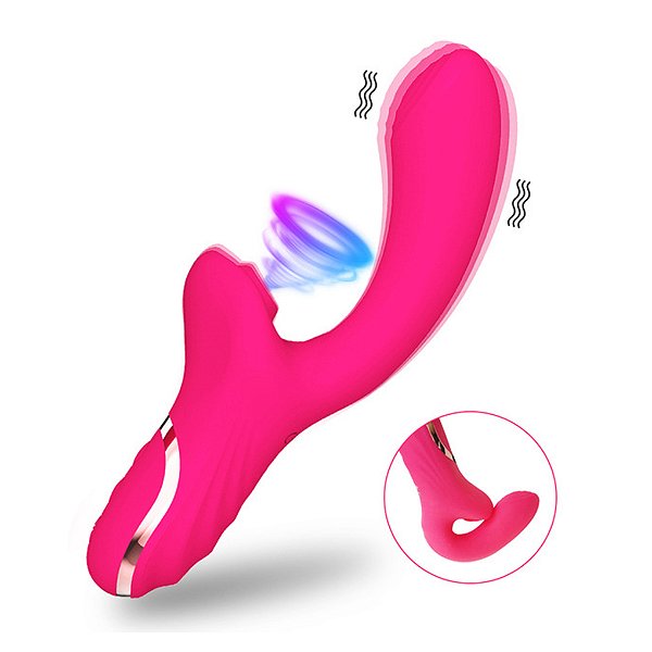 Vibrador ponto G com estimulador clitoriano