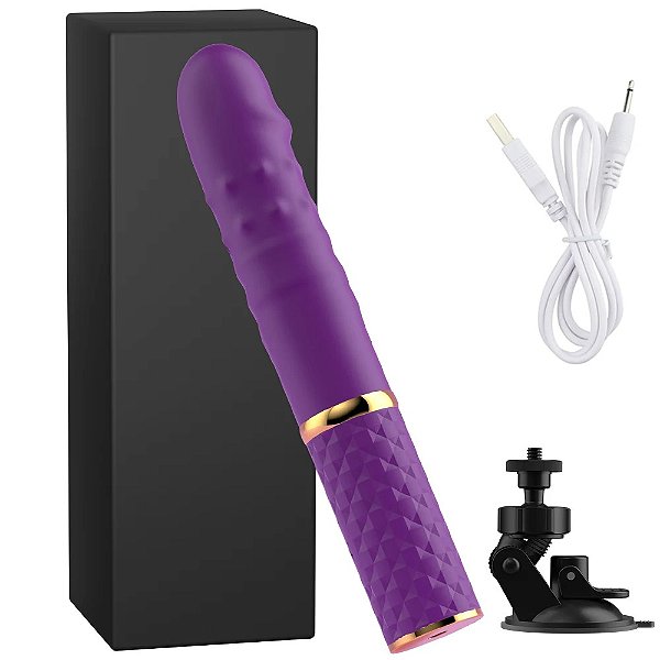 Maquina do sexo vibrador com ventosa e movimento vai e vem
