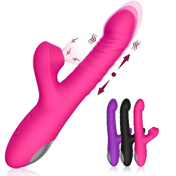 Vibrador vai e vem e estimulador clitoriano