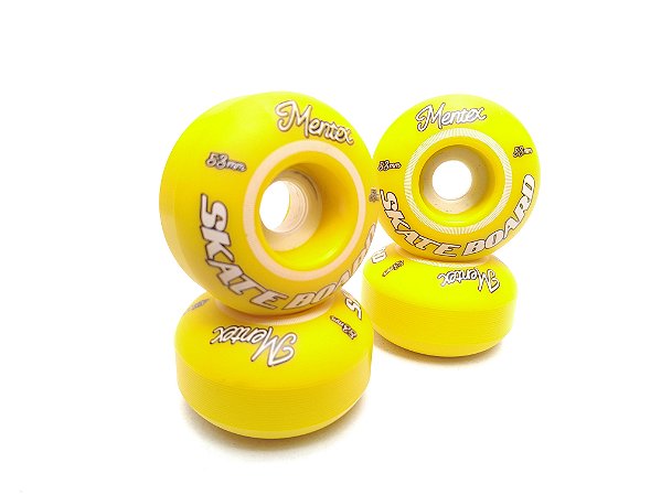 Roda para Skate Mentex 53mm Branca - Virtual Skate Shop