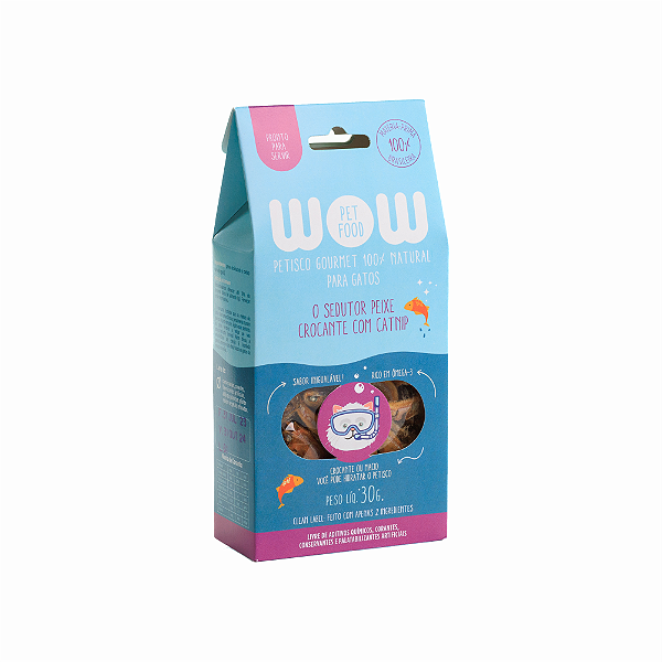 WOW - peixe desidratado com catnip gato