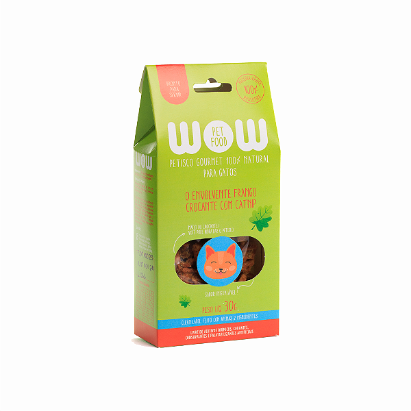 WOW - frango desidratado com catnip gato