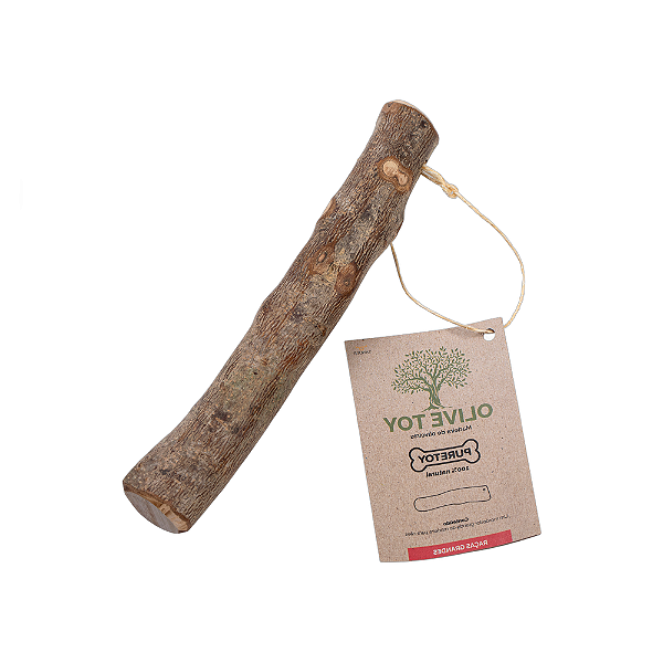 MORDEDOR NATURAL DE MADEIRA OLIVE TOY Grande - Para Cães