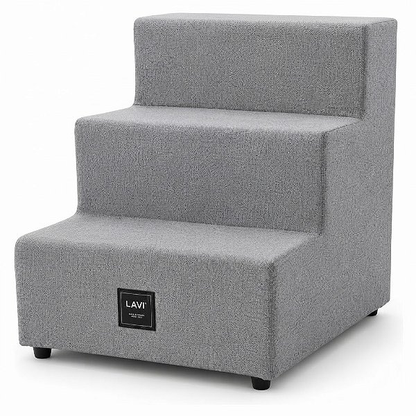ESCADA LINHO CINZA 3 DEGRAUS ANTI-DERRAPANTE LAVI
