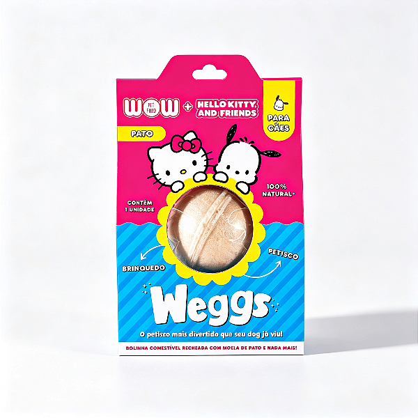 PETISCOS WEGGS HELLO KITTY WOW - De Pato Para Cão