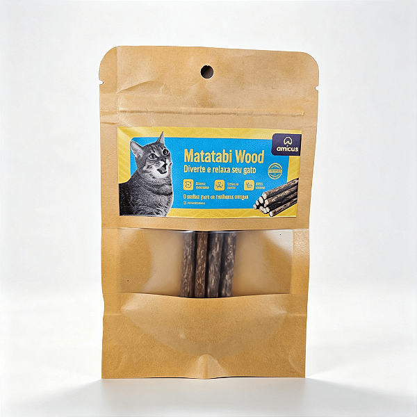 MORDEDOR NATURAL DE MADEIRA MATATABI WOOD AMICUS - Para Gatos