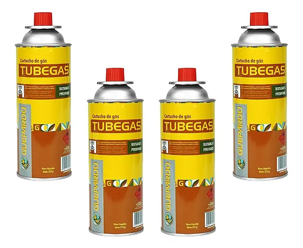 KIT 4 LATAS GÁS GUEPARDO FOGAREIRO/MAÇARICO