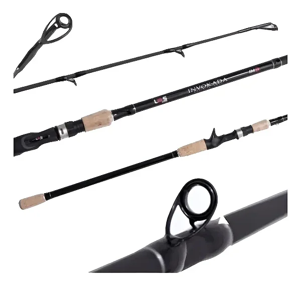 VARA LUMIS INVOKADA 2,40M 50LBS CARBONO 2 PARTES P/CARRETILHA