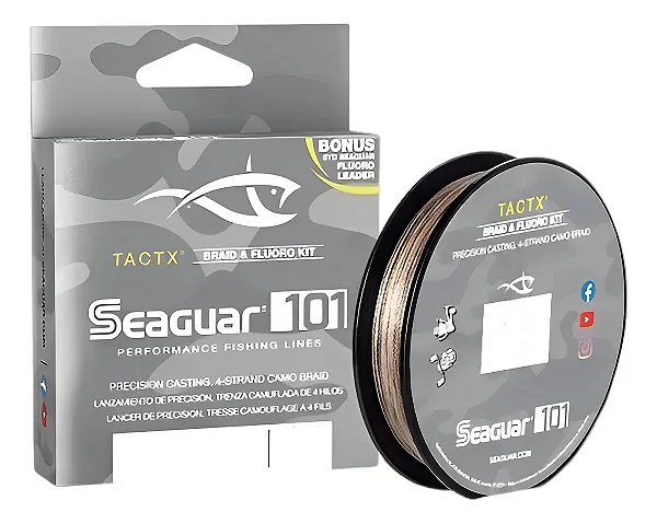 Linha Multfilamento Seaguar 101 Tactx 4x 137m marrom