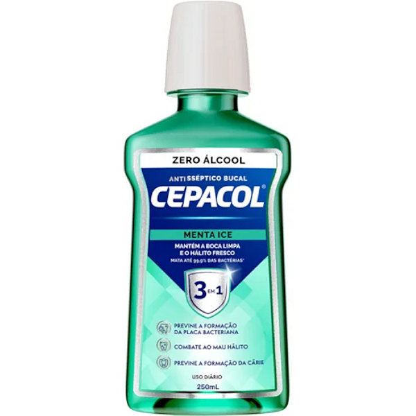 Enxaguante Bucal Cepacol 250ml Proteção 3 em 1