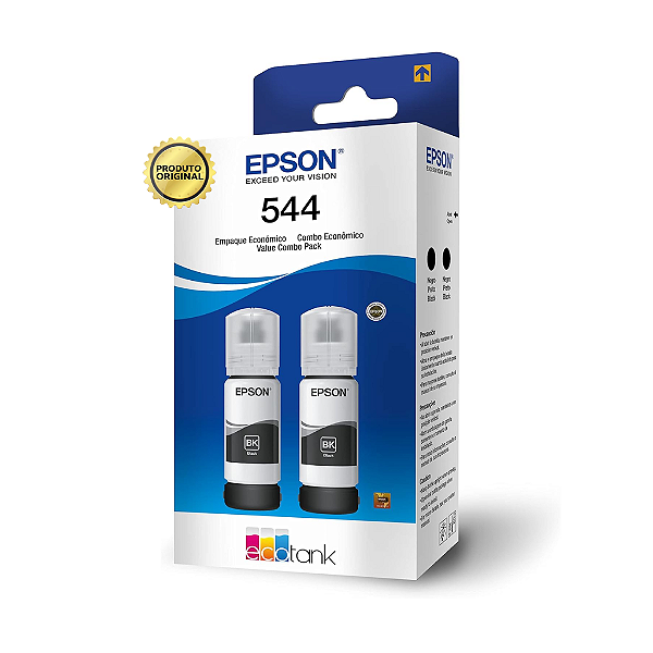 Epson Tinta Original T544 Preto 2 Garrafas Kit