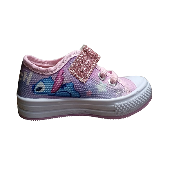 Tênis Disney Stitch Rosa Bebe/Branco