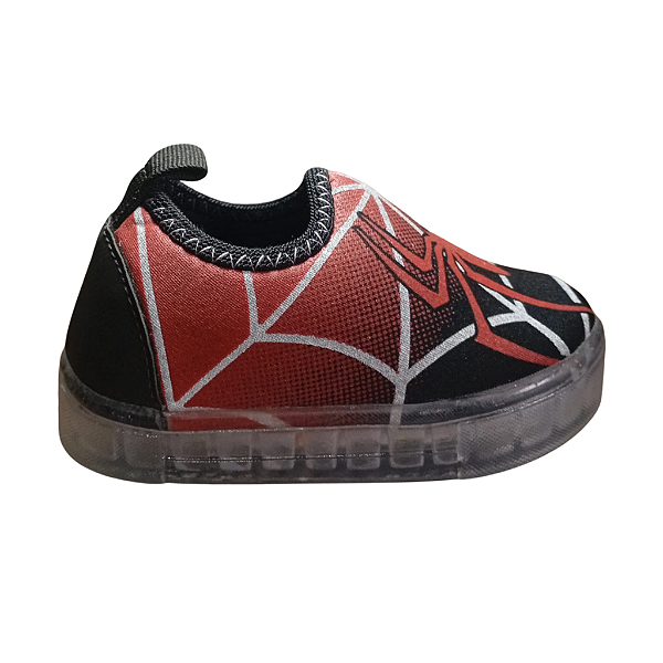 Tênis Encanto de Criança Spiderman Preto/Vermelho