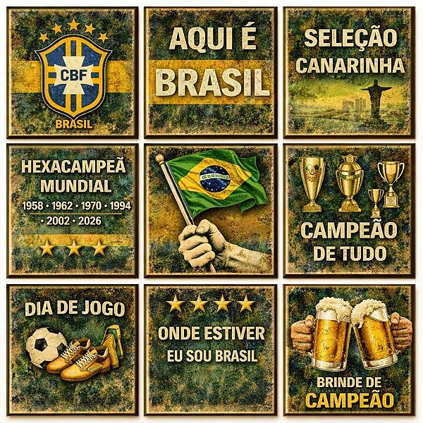 AZULEJO COPA DO MUNDO KIT 9 PEÇAS
