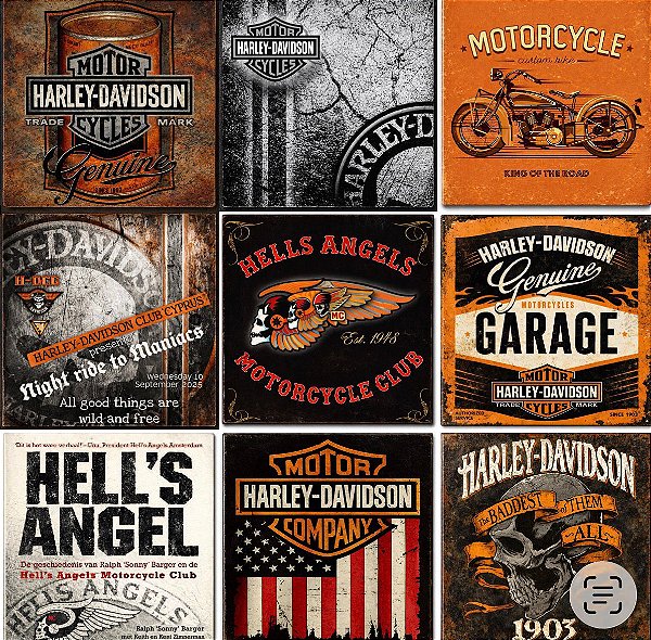 AZULEJO HARLEY STYLE KIT 9 PEÇAS