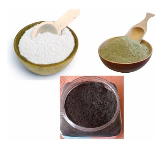 ARGILA EM PÓ BRANCA /PRETA /VERDE KG
