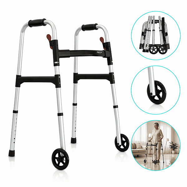 Andador Desmontável Com Rodas Até 130 Kg BC1547 - Mercur