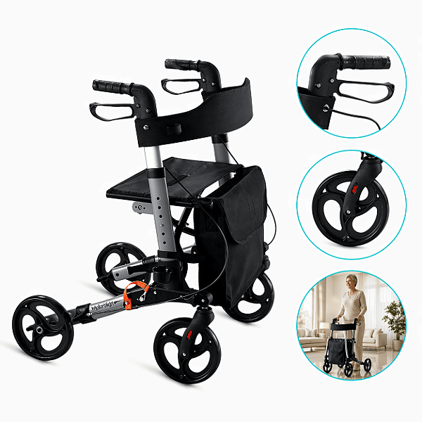 Andador Com 4 Rodas Premium - Hidrolight