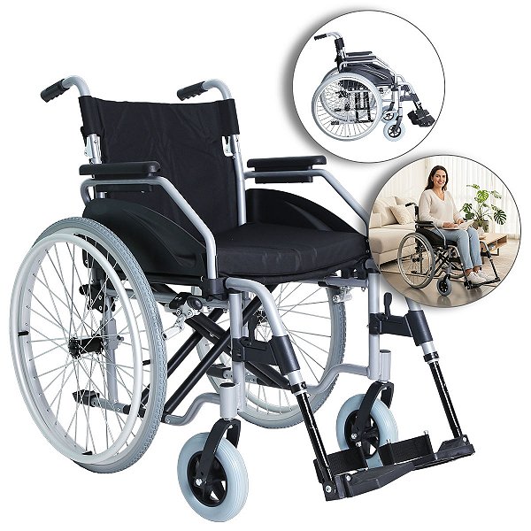 Cadeira De Rodas Alumínio Premium Até 150Kg - Hidrolight