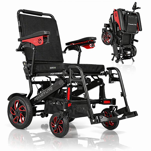 Cadeira de Rodas Motorizada New Pop Hybrid Até 120Kg D23 - Power Lite