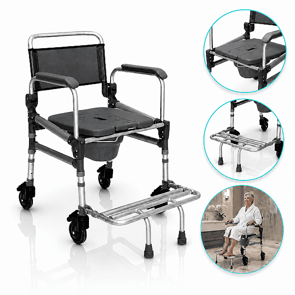 Cadeira De Banho Alumínio Premium Max 150Kg SC106 – Hidrolight