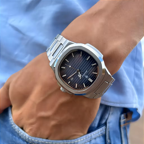 Relógio Poedagar Blindado Original Masculino Quartzo Aço Inox à Prova D'água