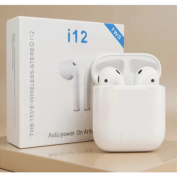 Fone de Ouvido Sem Fio i12 Tws Bluetooth 5.0 Com Touch