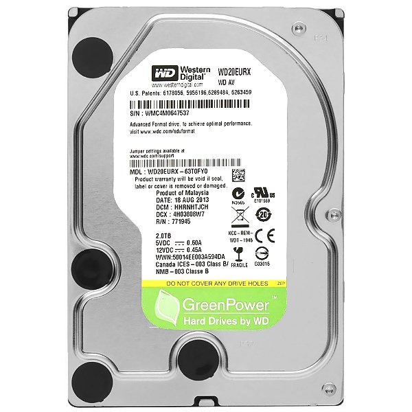 HD Western Digital 2TB WD Green WD20EURX 3.5 SATA III