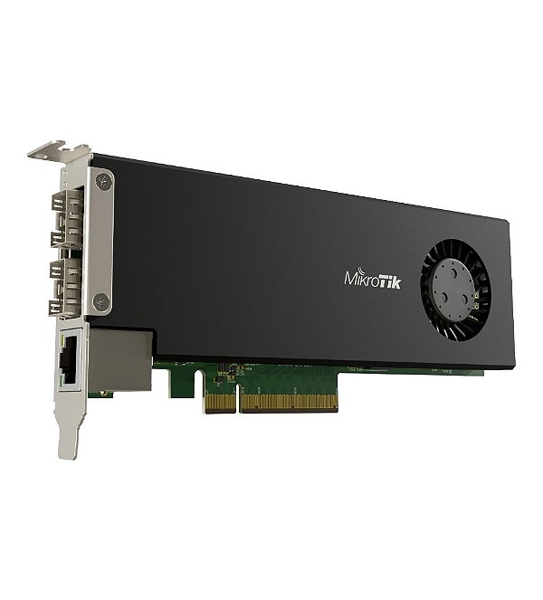 Placa PCI Express com Router OS MikroTik CCR2004-1G-2XS-PCIe
