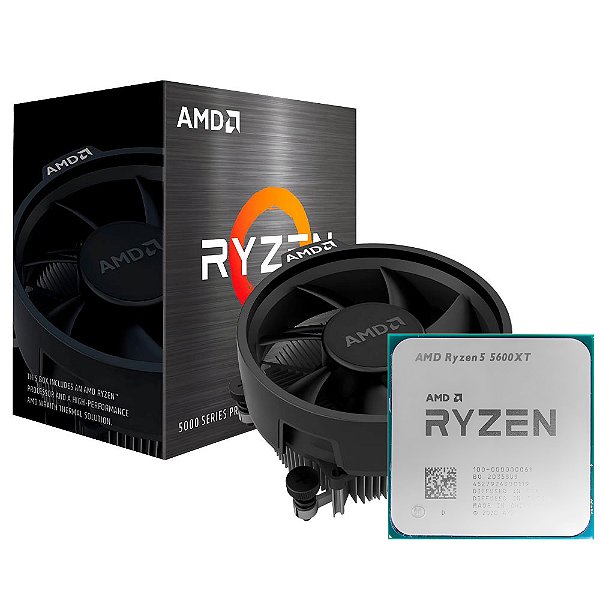 Processador AMD Ryzen 5 5600XT 4.7GHz Turbo 6 Cores 12 Threads 35MB Cache AM4 Box - 100-100001585BOX