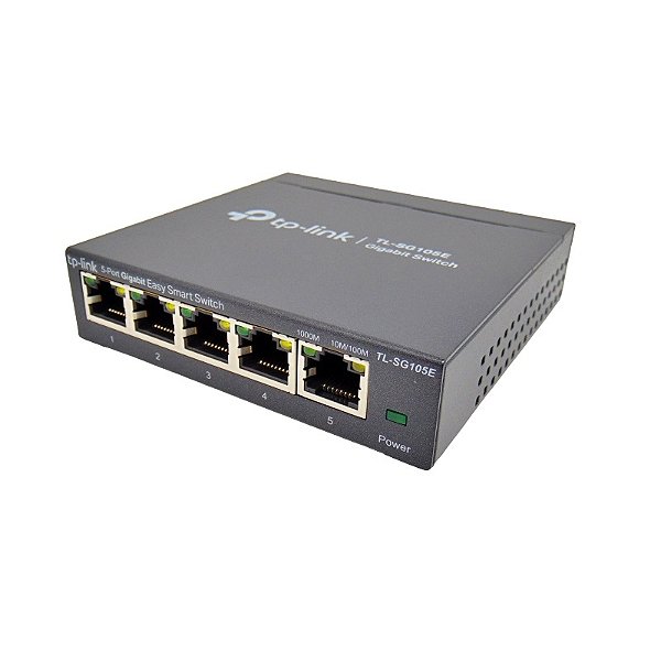 Switch Gigabit TP-Link TL-SG105E 5 Portas Easy Smart Gerenciável