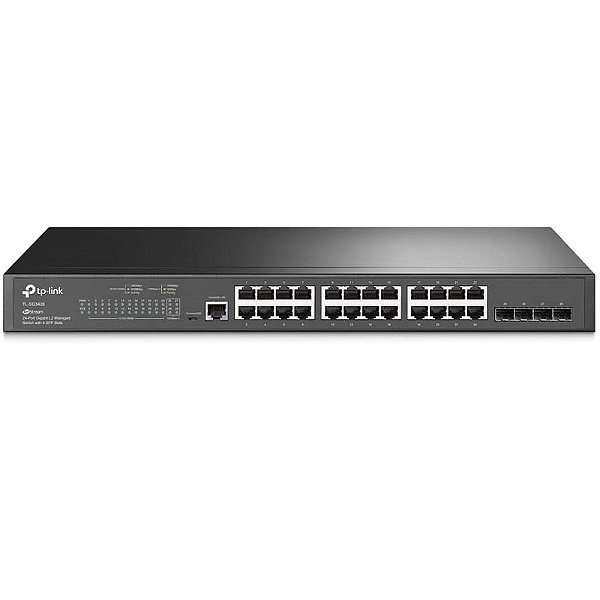 Switch Gerenciável TP-Link JetStream TL-SG3428 L2+ 24 Portas Gigabit RJ45 e 4 Slots SFP