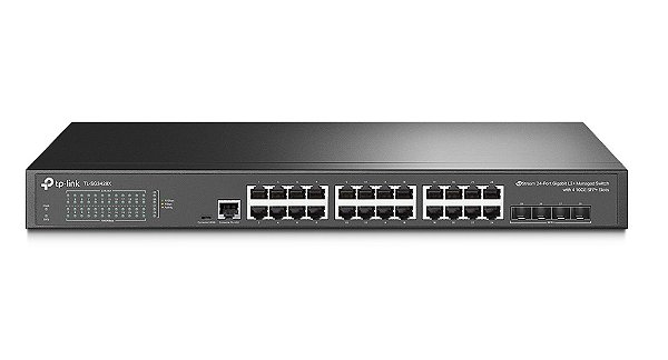 Switch Gerenciável TP-Link JetStream TL-SG3428X L2+ 24 Portas Gigabit e 4 Slots SFP+ 10GE