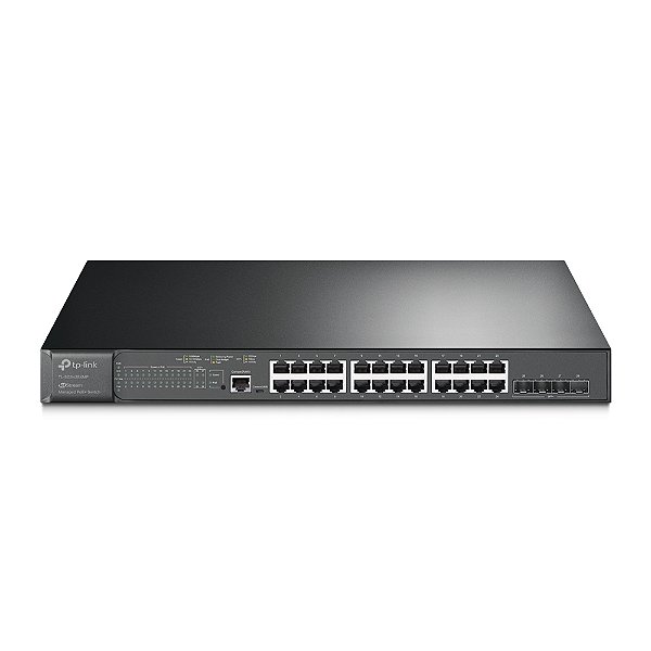 Switch Gerenciável TP-Link JetStream TL-SG3428XMP L2+ 24 Portas Gigabit PoE+ 384W e 4 Slots SFP+ 10GE