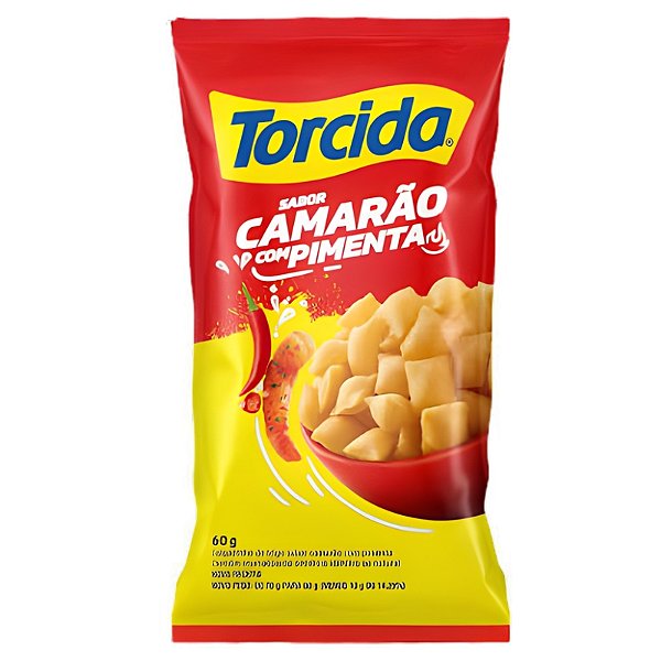 Salgadinho Torcida Sabor Camarão com Pimenta 60g - 24 unidades