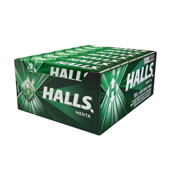 Bala Halls Menta - 21 unidades - FGG Boom