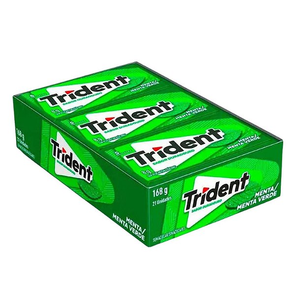 Chiclete Trident Menta 8g - Caixa com 21 unidades