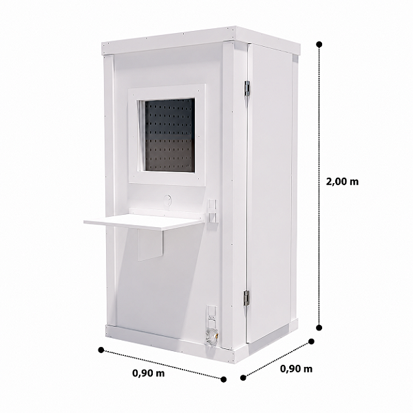 Cabine acústica para audiometria 0,90 x 0,90 x 2,00 (L x C x A)