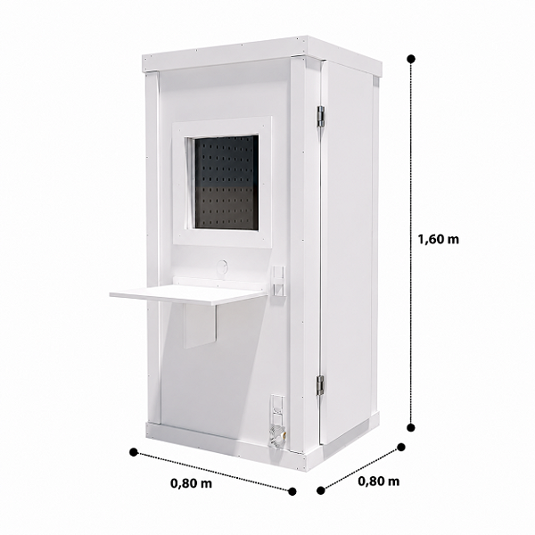 Cabine acústica para audiometria 0,80 x 0,80 x 1,60 (L x C x A)