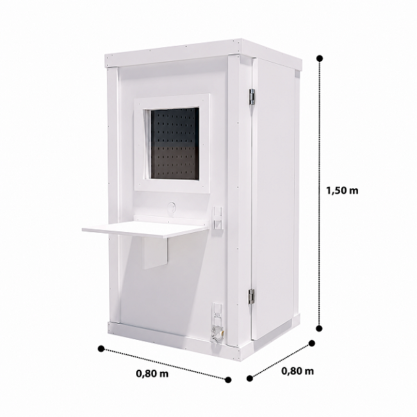 Cabine Acústica para audiometria 0,80 x 0,80 x 1,50 (L x C x A)
