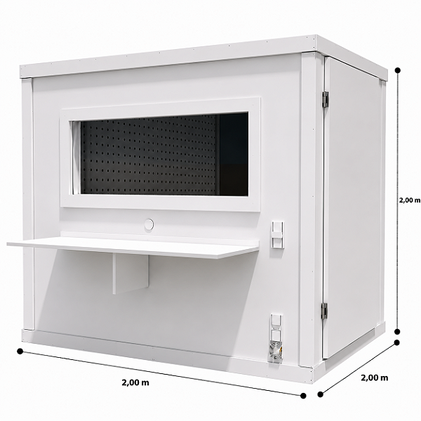 Cabine acústica para audiometria 2,00 X 2,00 X 2,00 (L x C x A)