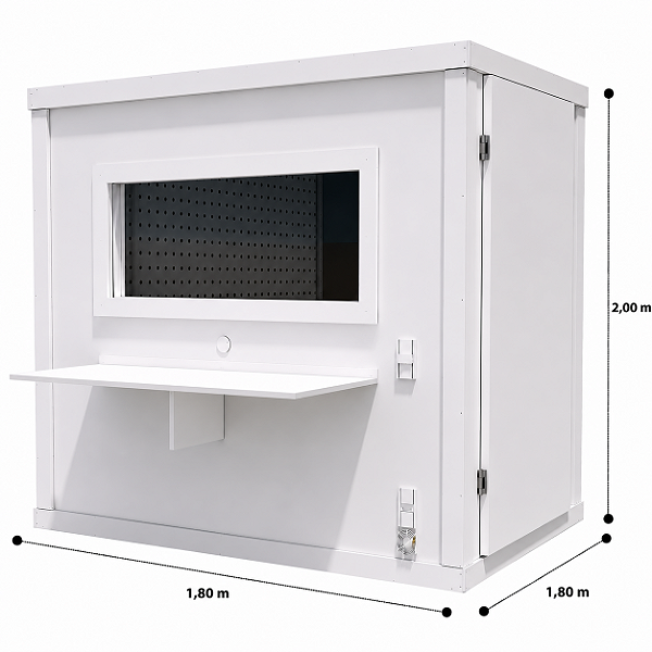 Cabine acústica para audiometria 1,80 X 1,80 X 2,00 (L x C x A)