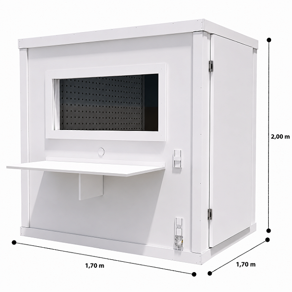 Cabine acústica para audiometria 1,70 X 1,70 X 2,00 (L x C x A)